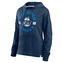 Winnipeg Jets Fanatics Women's Faded Pullover Hoodie Heather Navy