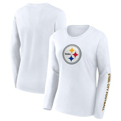 Pittsburgh Steelers Women's Long Sleeve T-Shirt - White outlet