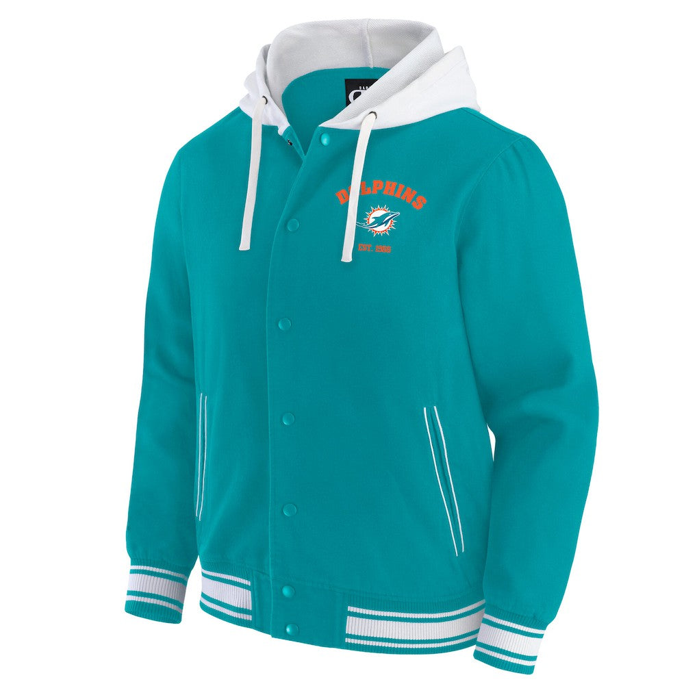 Miami Dolphins Darius Rucker Collection Full-Snap Hoodie Jacket - Aqua for sale