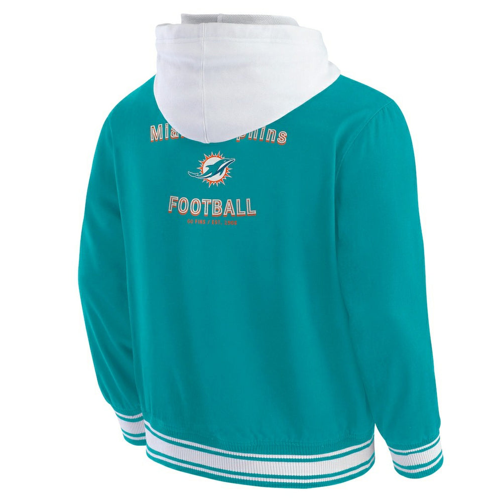 Miami Dolphins Darius Rucker Collection Full-Snap Hoodie Jacket - Aqua for sale