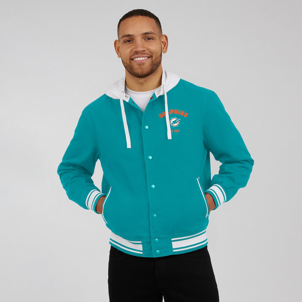 Miami Dolphins Darius Rucker Collection Full-Snap Hoodie Jacket - Aqua for sale