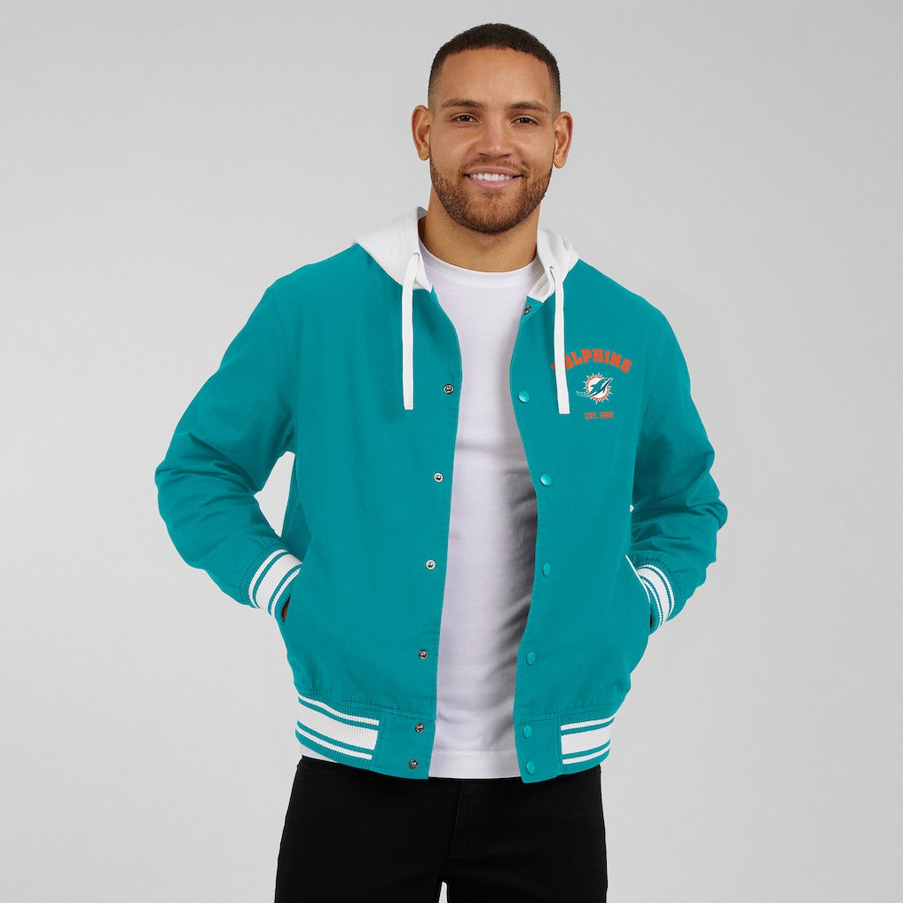 Miami Dolphins Darius Rucker Collection Full-Snap Hoodie Jacket - Aqua for sale