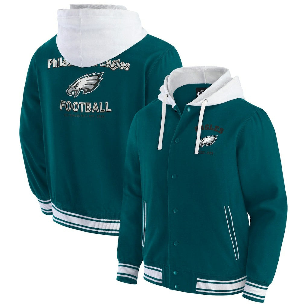 Philadelphia Eagles Darius Rucker Collection Full-Snap Hoodie Jacket - Midnight Green on sale