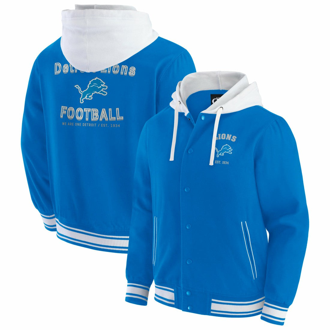 Detroit Lions Darius Rucker Collection Full-Snap Hoodie Jacket - Blue for sale