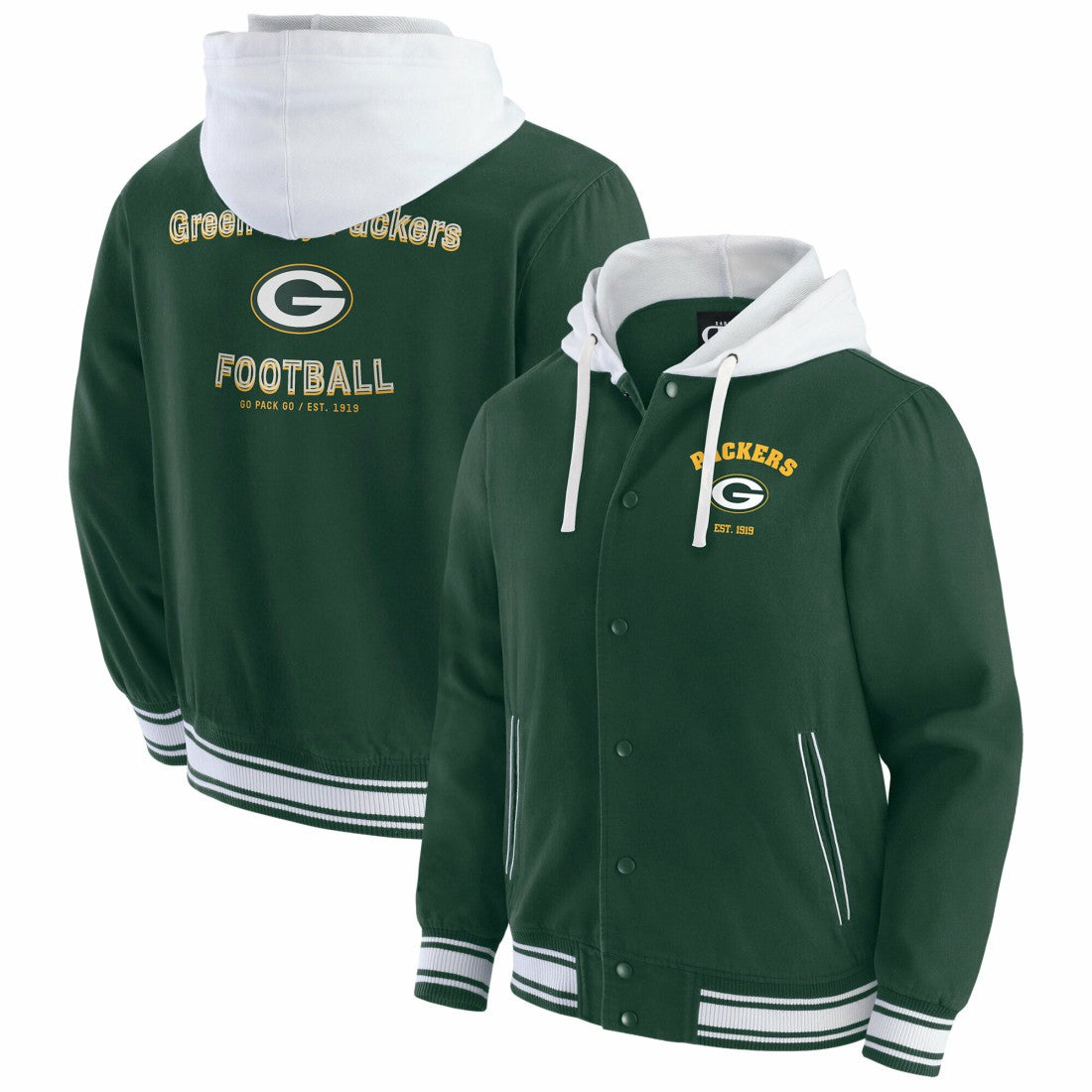 Green Bay Packers Darius Rucker Collection Full-Snap Hoodie Jacket - Green on sale