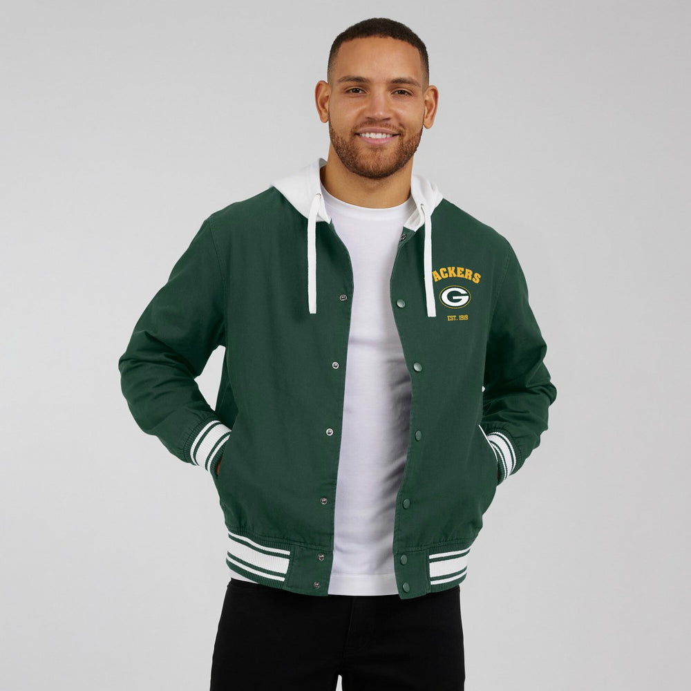 Green Bay Packers Darius Rucker Collection Full-Snap Hoodie Jacket - Green on sale