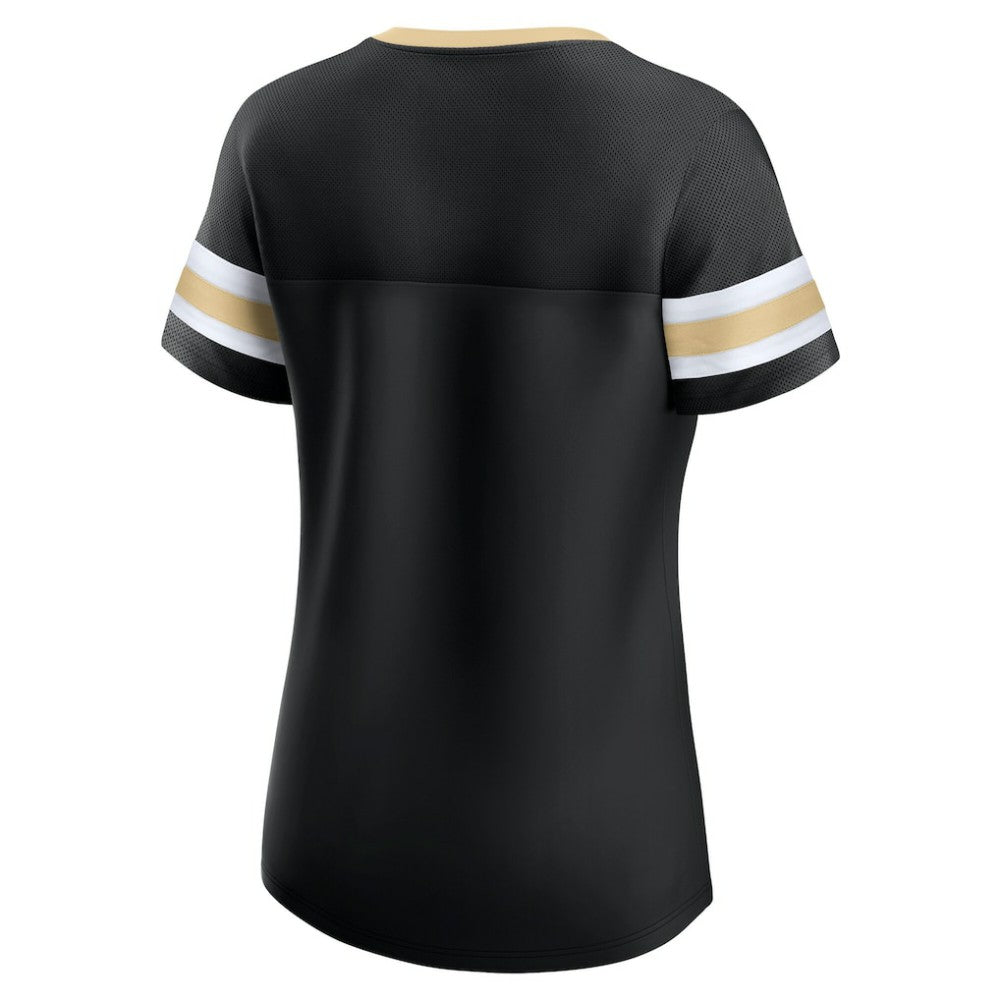 Vegas Golden Knights Fanatics Women's Iconic Athena Lace-Up T-Shirt Black