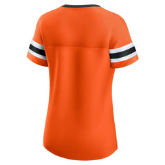 Philadelphia Flyers Fanatics Women's Iconic Athena Lace-Up T-Shirt Orange