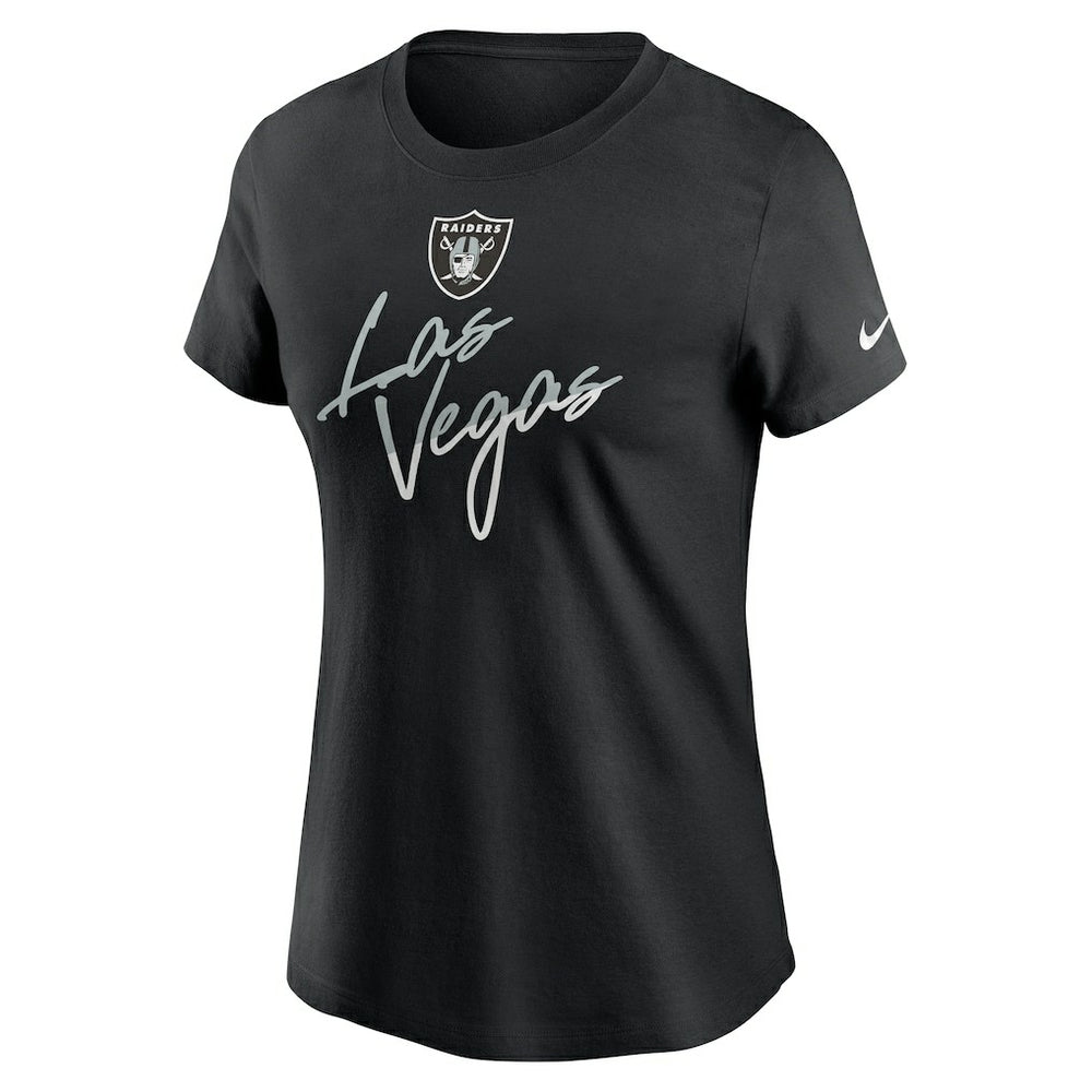 Las Vegas Raiders Women's Team City Roll T-Shirt - Black | Nike on sale