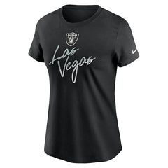 Las Vegas Raiders Women's Team City Roll T-Shirt - Black | Nike on sale