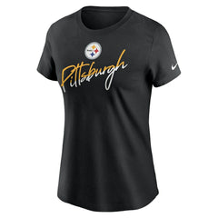 Pittsburgh Steelers Women's Team City Roll T-Shirt - Black | Nike on sale