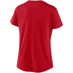 Washington Nationals Women's Local Team Tri-Blend V-Neck T-Shirt - Red | Nike