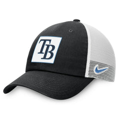Tampa Bay Rays Rise Adjustable Trucker Hat - Black | Nike