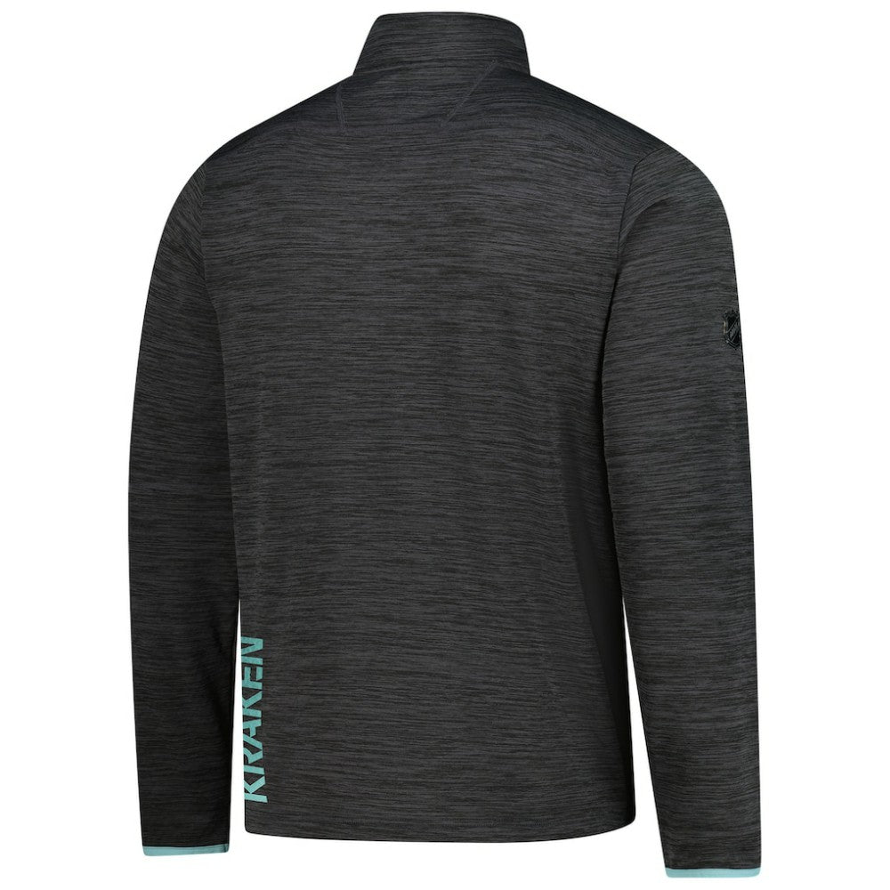 Seattle Kraken Fanatics Authentic Pro Lightweight Quarter-Zip Pullover Heather Charcoal