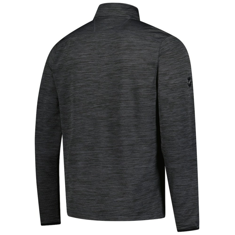Calgary Flames Fanatics Authentic Pro Lightweight Quarter-Zip Pullover Heather Charcoal