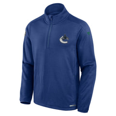 Vancouver Canucks Fanatics Authentic Pro Rink Quarter-Zip Top Blue