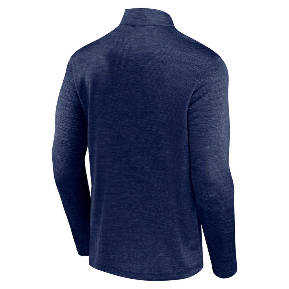 New York Yankees Fundamentals Quarter-Zip Pullover - Heather Navy