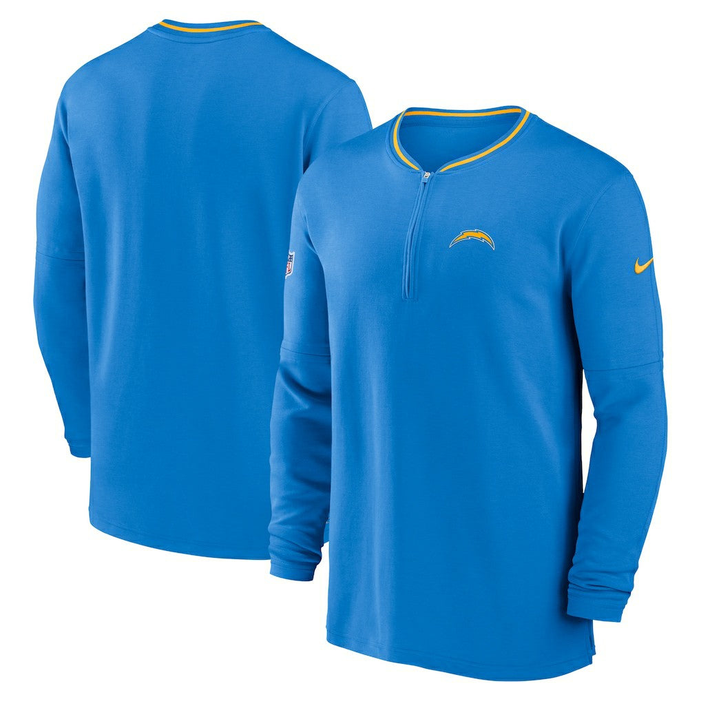 Los Angeles Chargers Coach Half-Zip Sweatshirt - Powder Blue | Nike outlet
