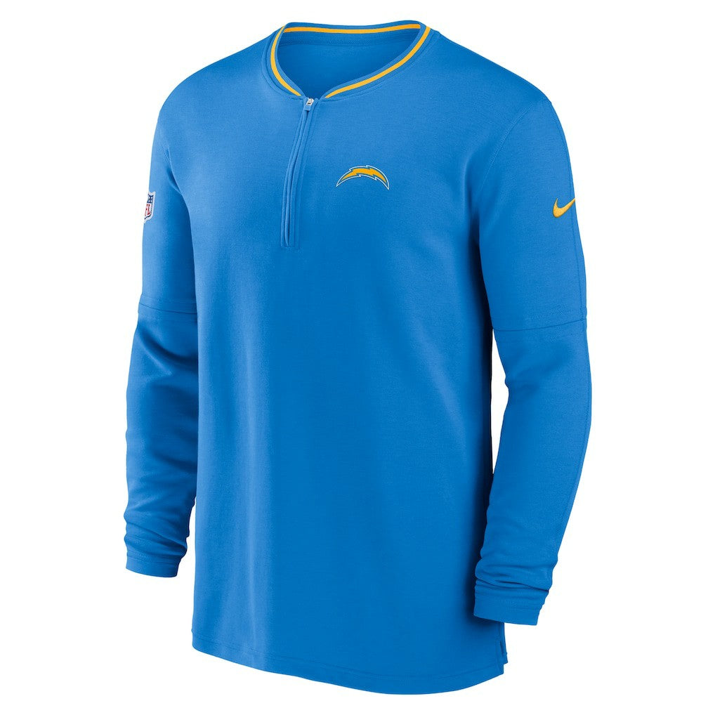 Los Angeles Chargers Coach Half-Zip Sweatshirt - Powder Blue | Nike outlet