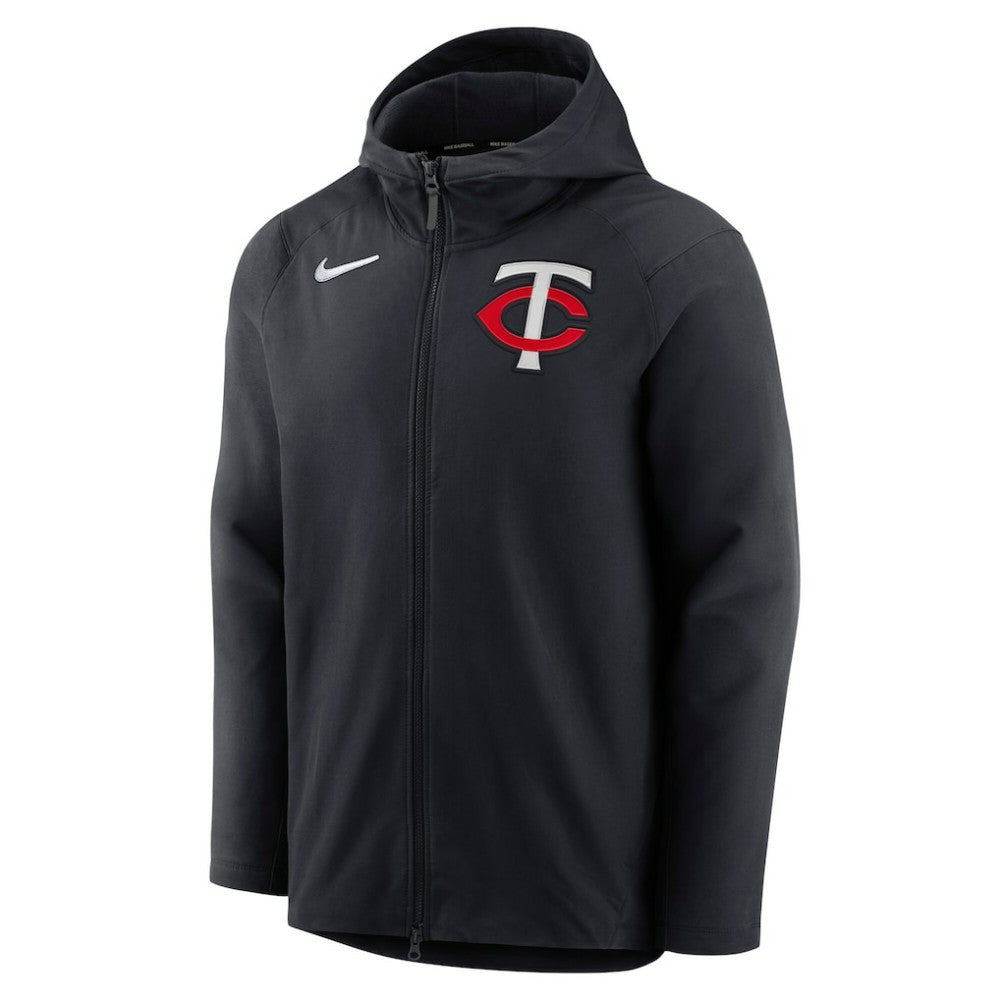 Minnesota Twins Authentic Collection Player Therma Full-Zip Hoodie - Black | Nike
