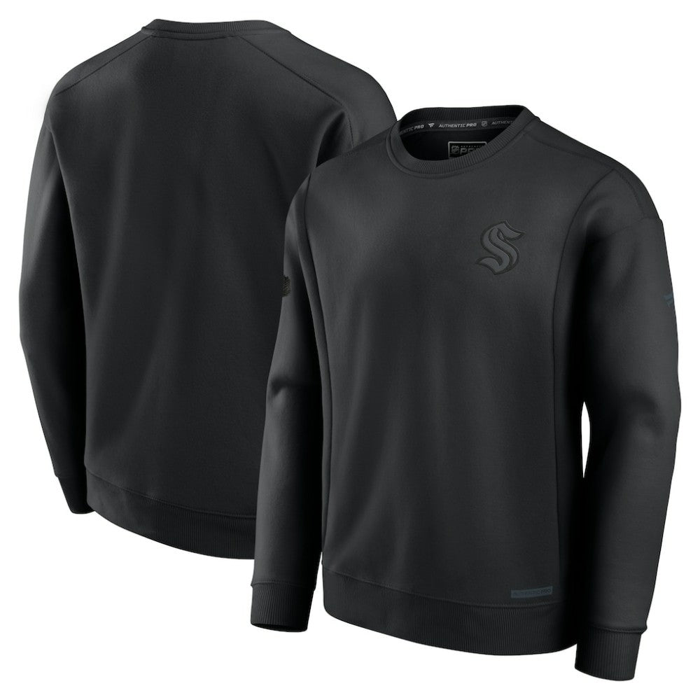 Seattle Kraken Fanatics Authentic Pro Road Fleece Sweatshirt Black
