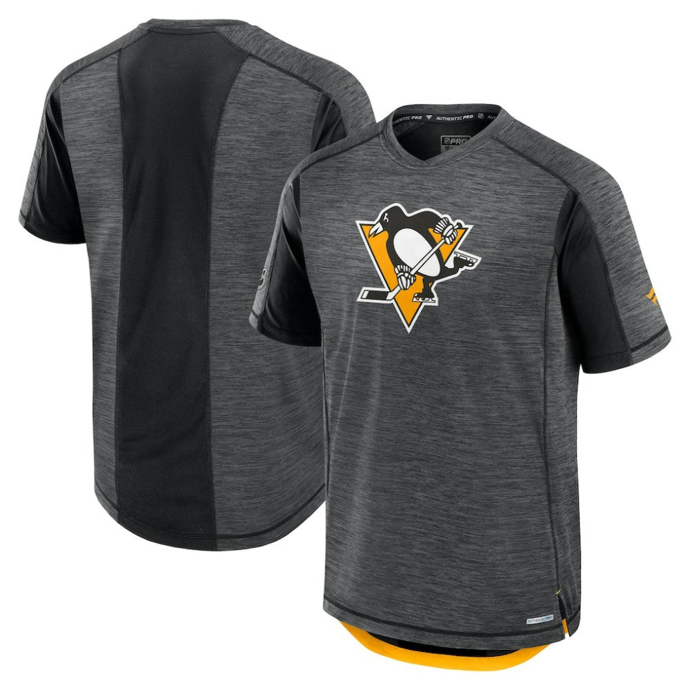 Pittsburgh Penguins Fanatics Authentic Pro Rink Performance T-Shirt Heather Charcoal