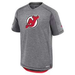 New Jersey Devils Fanatics Authentic Pro Rink Performance T-Shirt Heather Gray