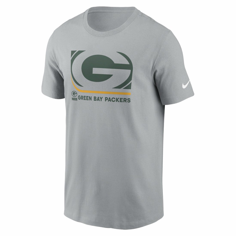 Green Bay Packers Lockup Essential T-Shirt - Gray | Nike sale