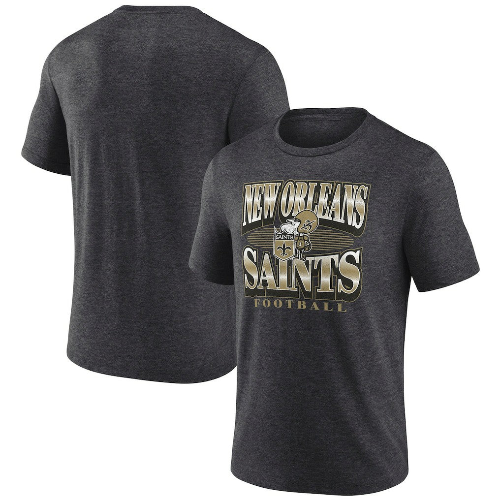 New Orleans Saints Extreme Tackle Tri-Blend T-Shirt - Heather Charcoal cheap