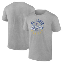 St. Louis Blues Fanatics Emblem T-Shirt Gray