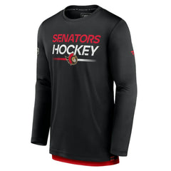Ottawa Senators Fanatics Authentic Pro Tech Long Sleeve T-Shirt Black