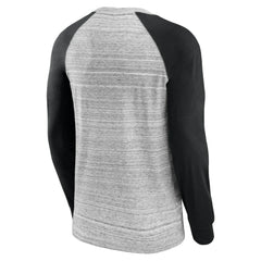 San Francisco Giants Iconic Streaky Raglan Long Sleeve T-Shirt - Gray/Black