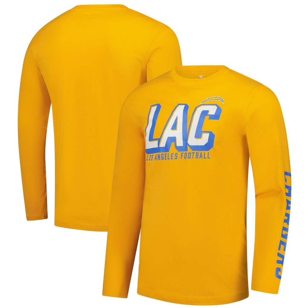 Los Angeles Chargers Long Sleeve T-Shirt - Gold sale