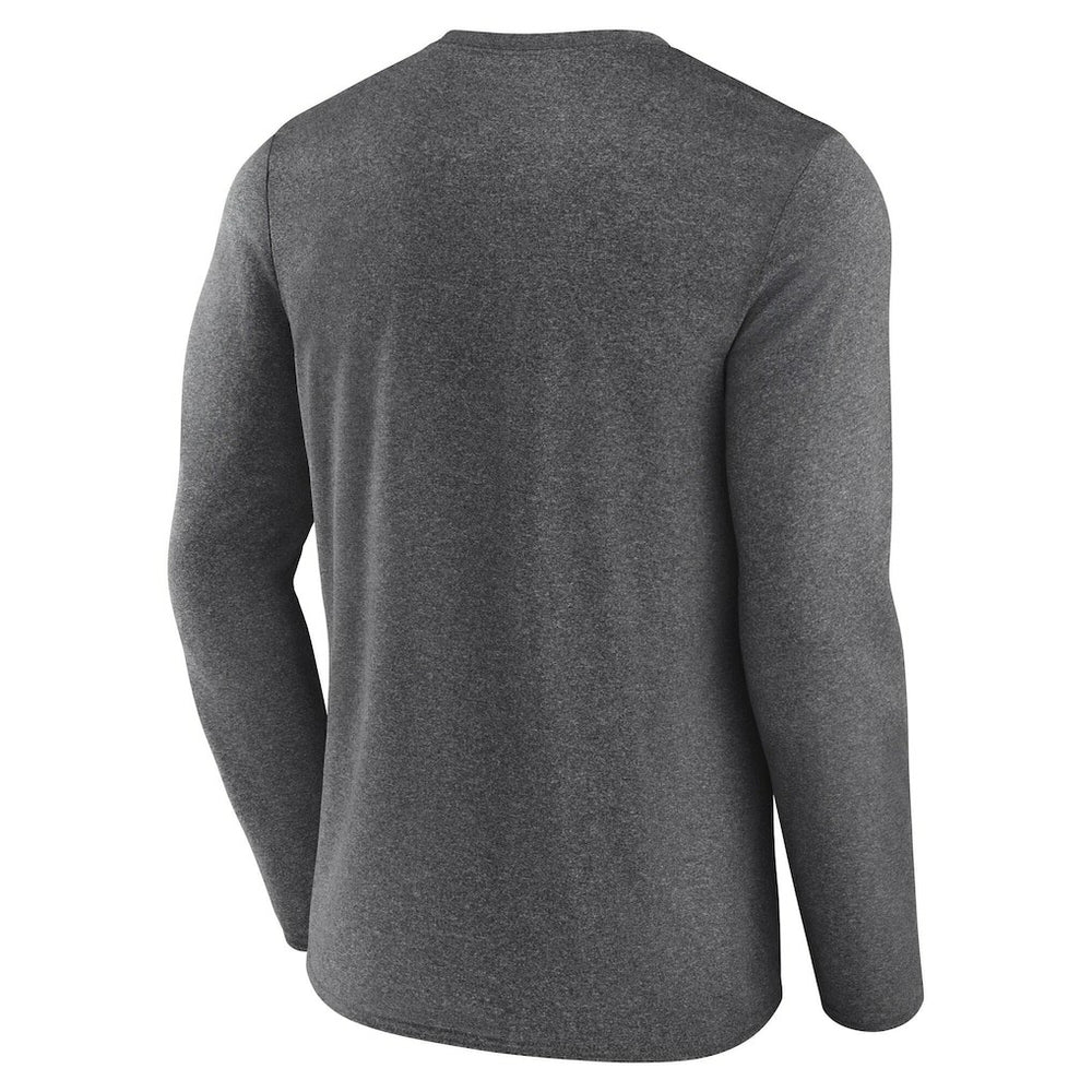 Las Vegas Raiders Fundamentals Long Sleeve T-Shirt - Heather Charcoal sale