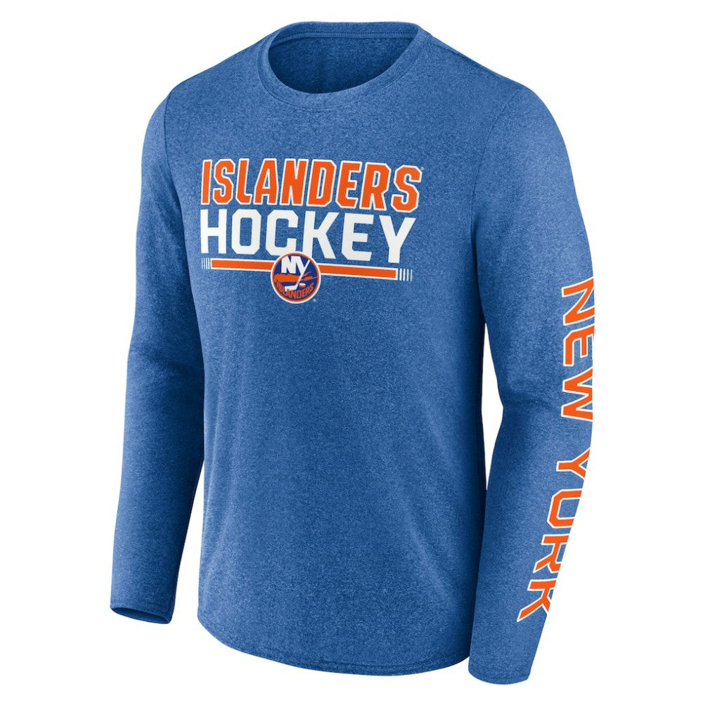 New York Islanders Fanatics Sweep Iconic Synthetic Long Sleeve T-Shirt Heather Royal