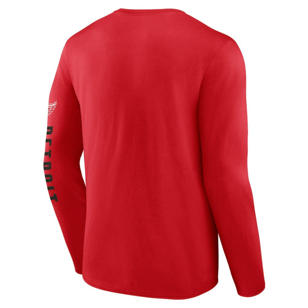 Detroit Red Wings Fanatics Headline Long Sleeve T-Shirt Red