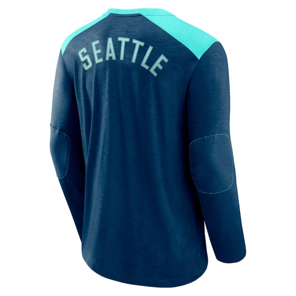 Seattle Kraken Fanatics Iconic Exclusive Long Sleeve T-Shirt Deep Sea Blue