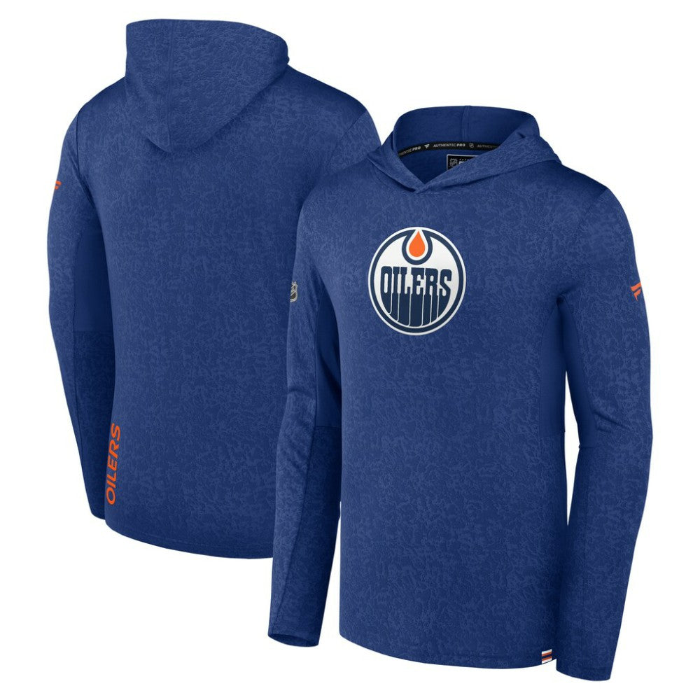 Edmonton Oilers Fanatics Authentic Pro Lightweight Pullover Hoodie Royal