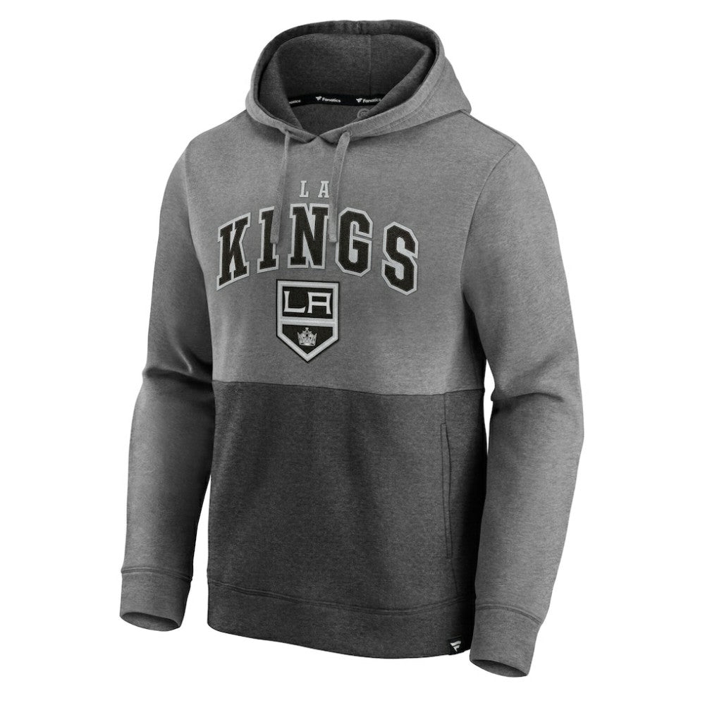 Los Angeles Kings Fanatics Block Party Signature Pullover Hoodie Heather Gray/Heather Charcoal