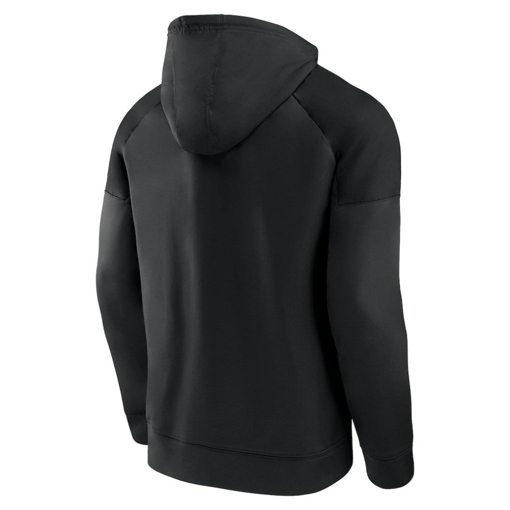 Calgary Flames Fanatics Black Ice Defender Raglan Pullover Hoodie
