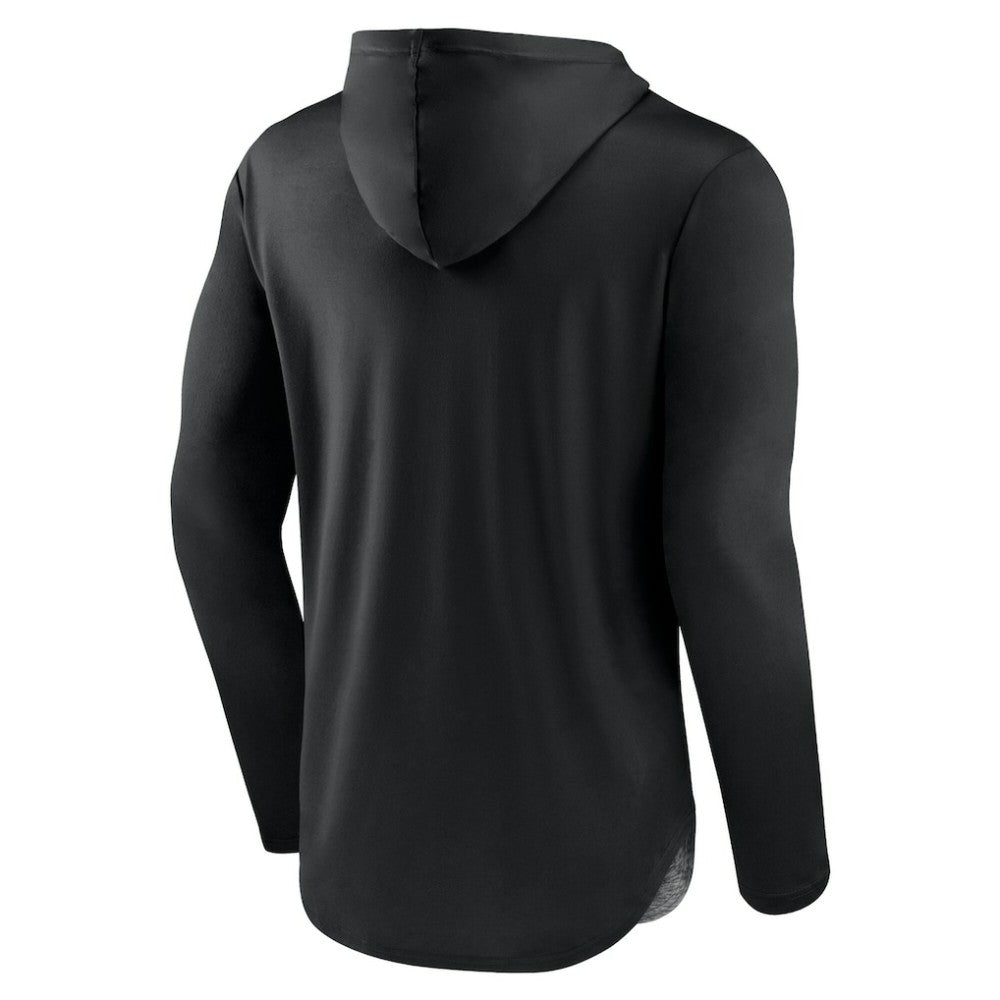 Seattle Kraken Fanatics Iconic Defender Pullover Hoodie Black/Heather Charcoal