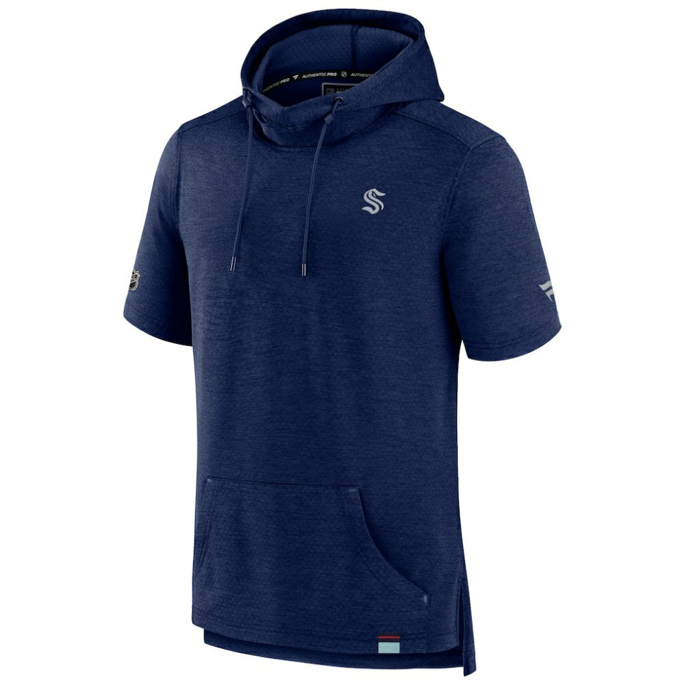 Seattle Kraken Fanatics Authentic Pro Pullover Hoodie Heather Deep Sea Blue