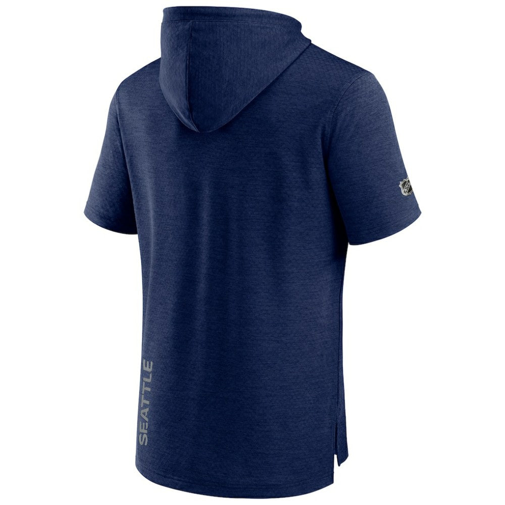 Seattle Kraken Fanatics Authentic Pro Pullover Hoodie Heather Deep Sea Blue