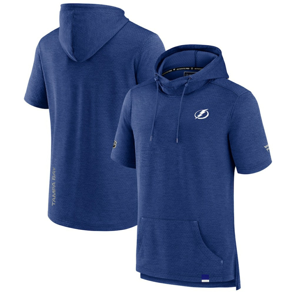 Tampa Bay Lightning Fanatics Authentic Pro Pullover Hoodie Heather Blue