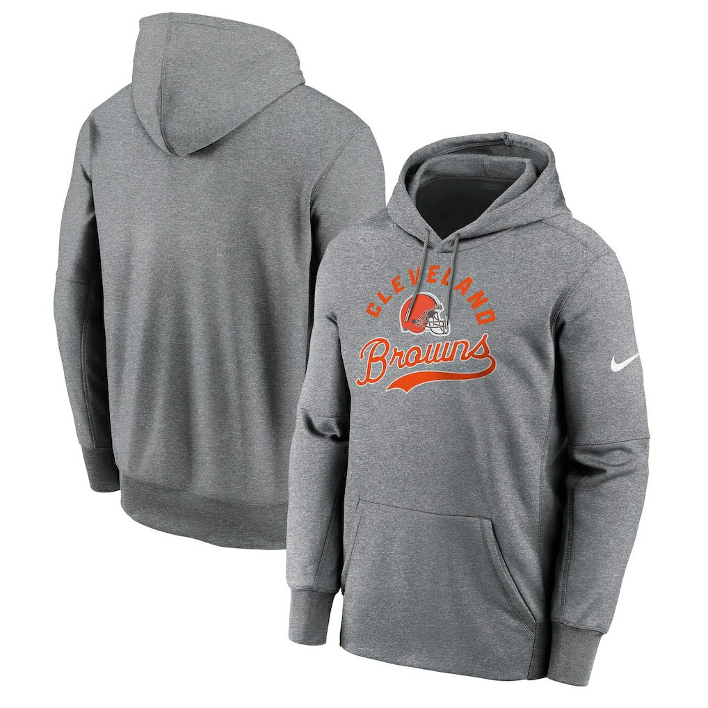 Cleveland Browns Performance Fleece Pullover Hoodie - Heather Gray | Nike on sale