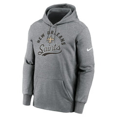 New Orleans Saints Performance Fleece Pullover Hoodie - Heather Gray | Nike online
