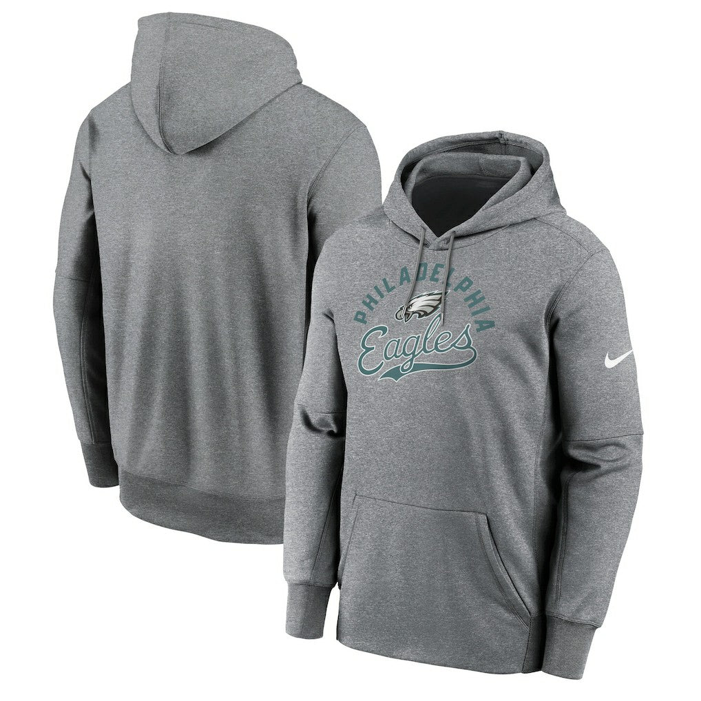 Philadelphia Eagles Performance Fleece Pullover Hoodie - Heather Gray | Nike cheap