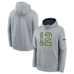 Seattle Seahawks Youth 2025 Rivalries Collection Club Hoodie - Wolf Gray | Nike for sale
