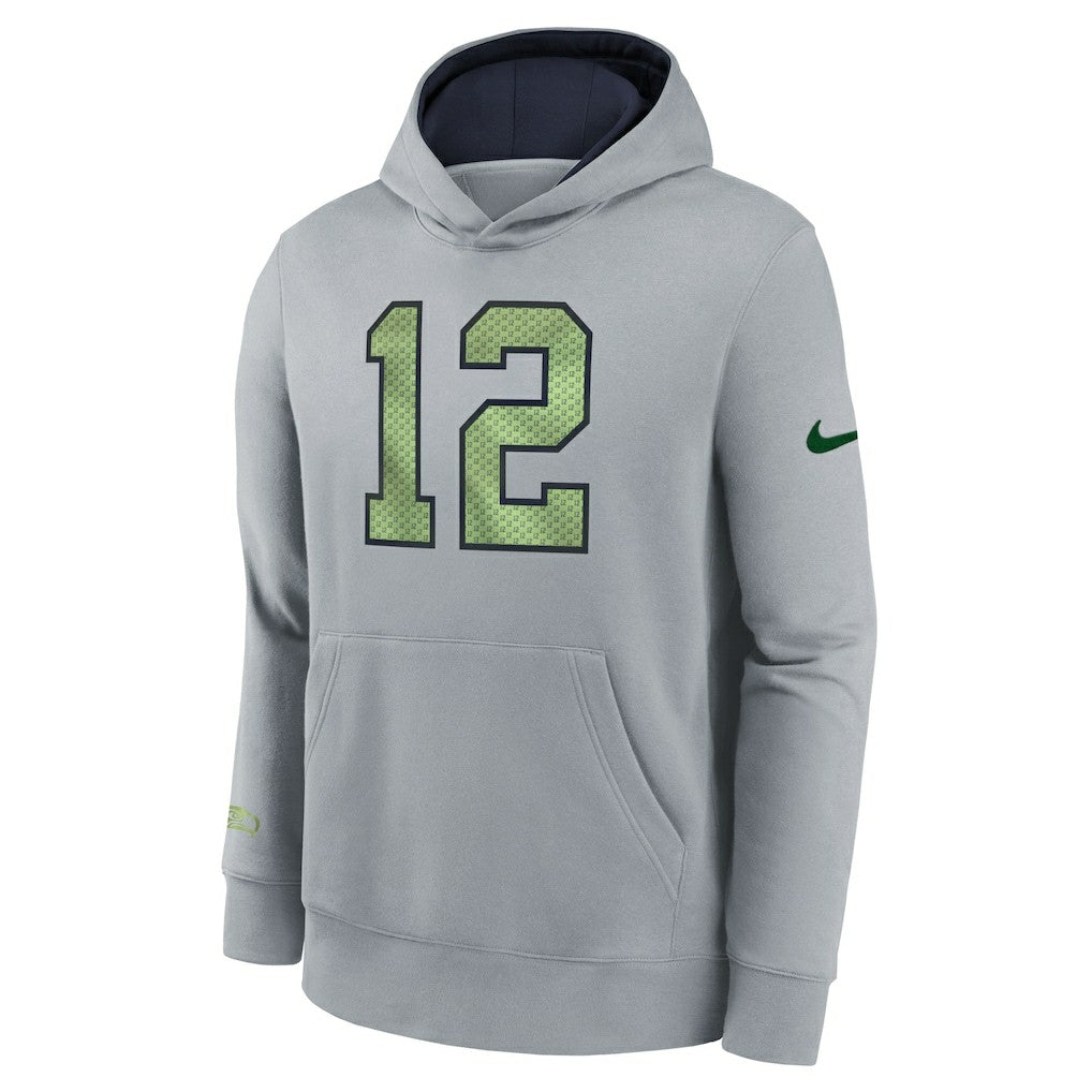 Seattle Seahawks Youth 2025 Rivalries Collection Club Hoodie - Wolf Gray | Nike for sale