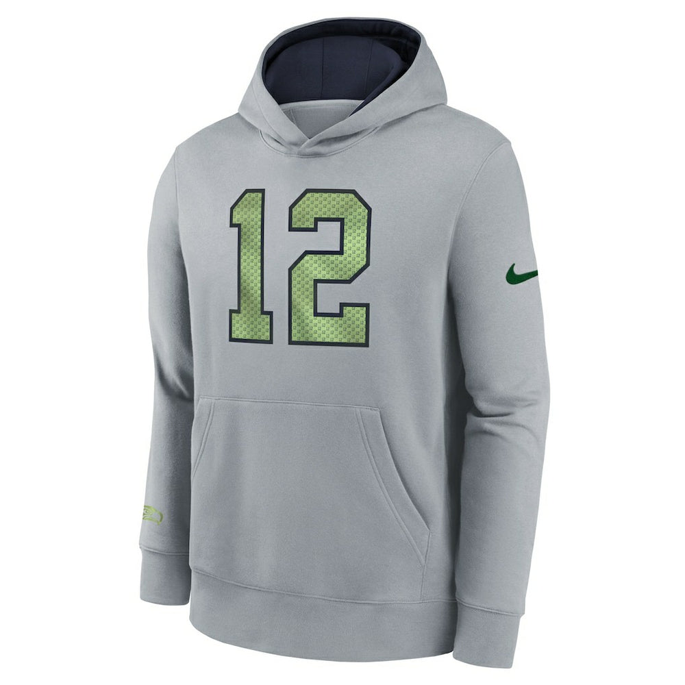 Seattle Seahawks Youth 2025 Rivalries Collection Club Hoodie - Wolf Gray | Nike for sale